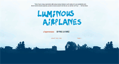 Desktop Screenshot of luminousairplanes.com
