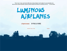Tablet Screenshot of luminousairplanes.com
